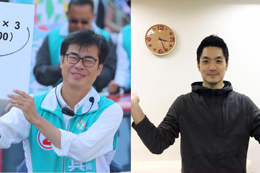 年輕人挺藍的喜歡蔣萬安、挺綠的喜歡陳其邁。 圖：新頭殼/合成