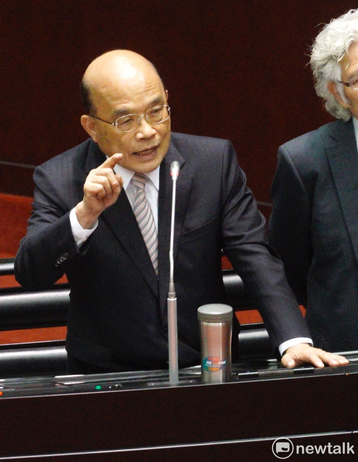 行政院長蘇貞昌在立法院院會備詢。 圖：張良一/攝