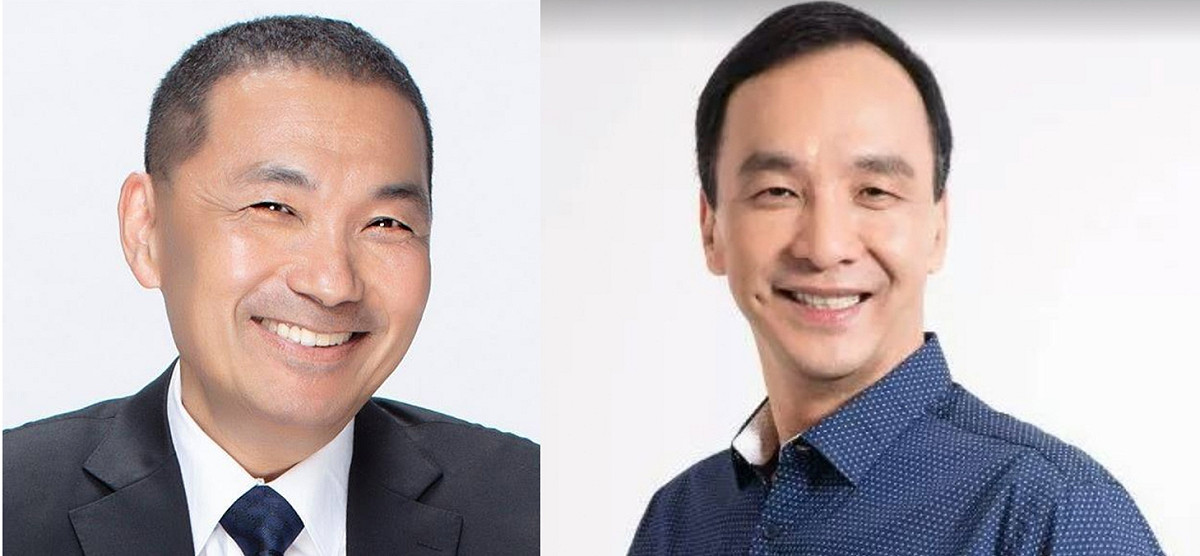 國民黨總統初選參選人朱立倫今(19)日與新北市長侯友宜見面。 圖：新頭殼/合成