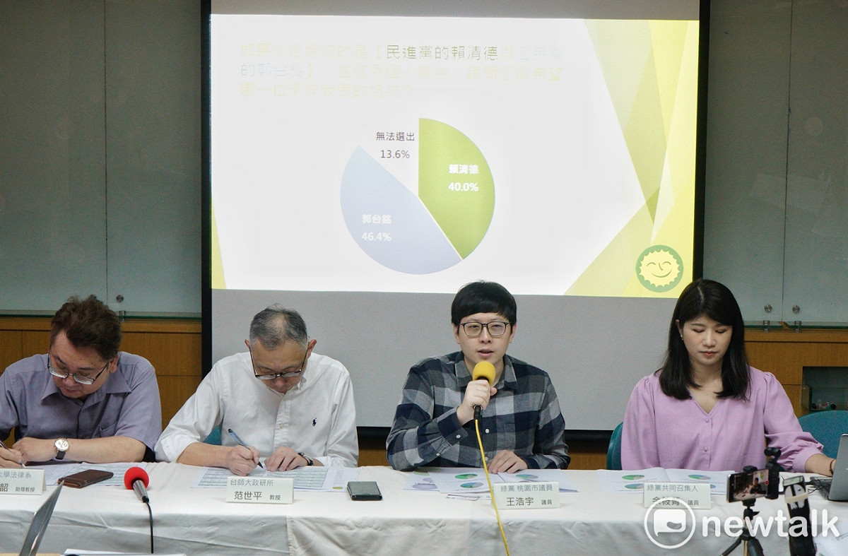 綠黨民調記者會。 圖：張良一/攝