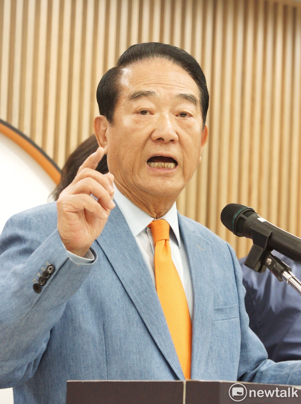 親民黨主席宋楚瑜召開記者會，回應日前有關認同一國兩制的中國官媒報導。 圖：張良一／攝(資料照片)