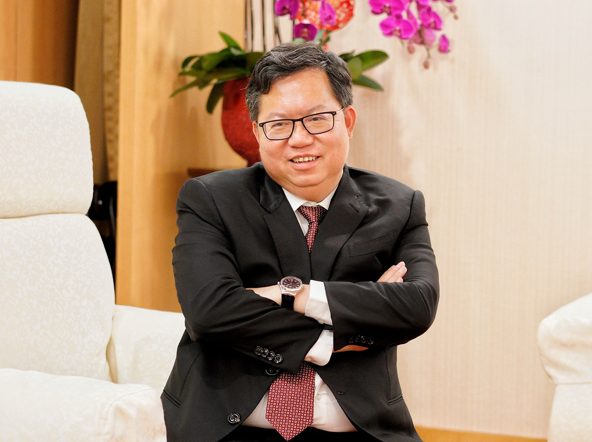 桃園市長鄭文燦接受新頭殼專訪。 圖：張良一/攝