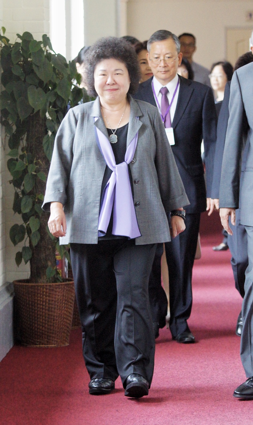 陳菊透過臉書宣布不續任總統府秘書長，外傳將獲提名監察院長，但她並未透露動向。 圖：張良一/攝（資料照）
