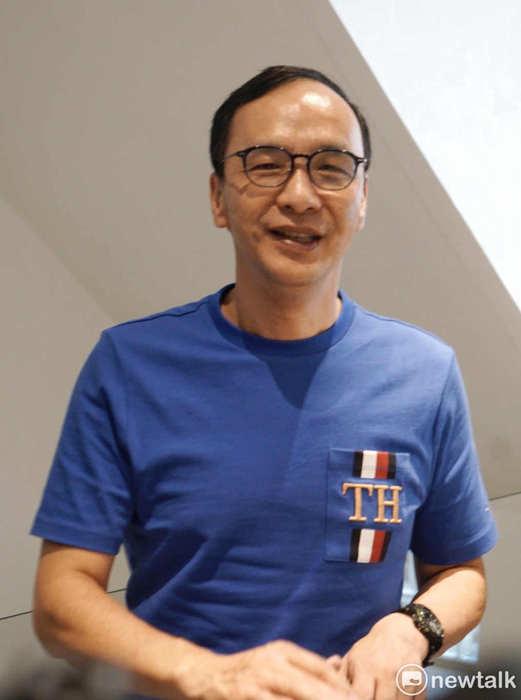 朱立倫今天表示，如果要阻抗寒聯盟，是不是要成立防颱中心？ 圖：張良一/攝