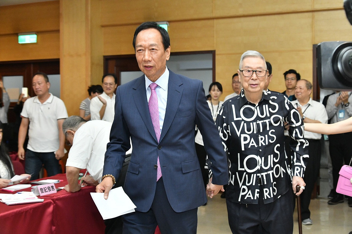 郭台銘最後一次以鴻海董事長身份參加股東會。 圖：鴻海提供