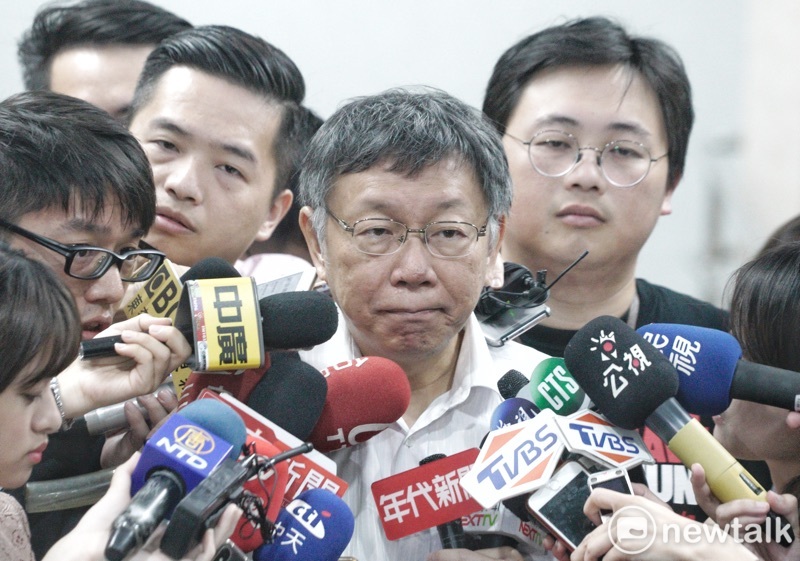 柯文哲受訪。 圖：張良一 / 攝