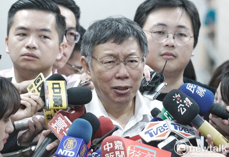 柯文哲受訪。 圖：張良一 / 攝
