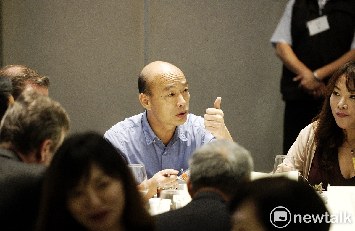 高雄市長韓國瑜應邀在台北市美國商會演講。 圖：張良一/攝