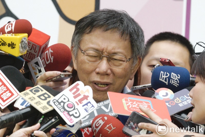 台北市長柯文哲受訪。 圖：張良一 / 攝