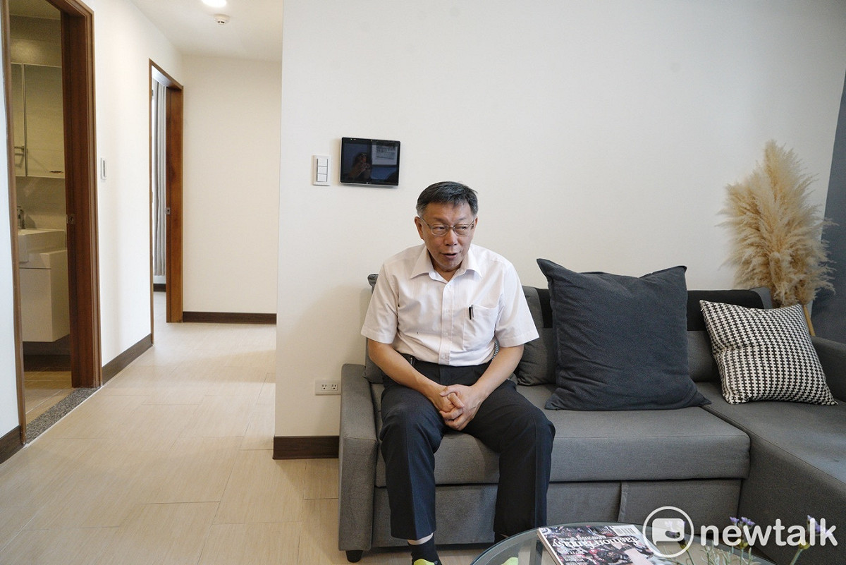 台北市長柯文哲出席「東明社宅招租記者會」。 圖：張良一/攝