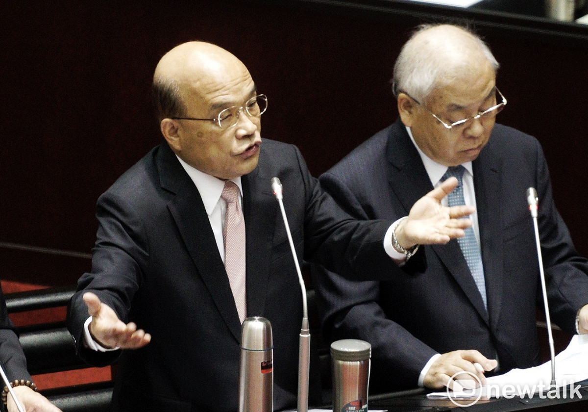 行政院長蘇貞昌在立院院會備詢。 圖：張良一/攝