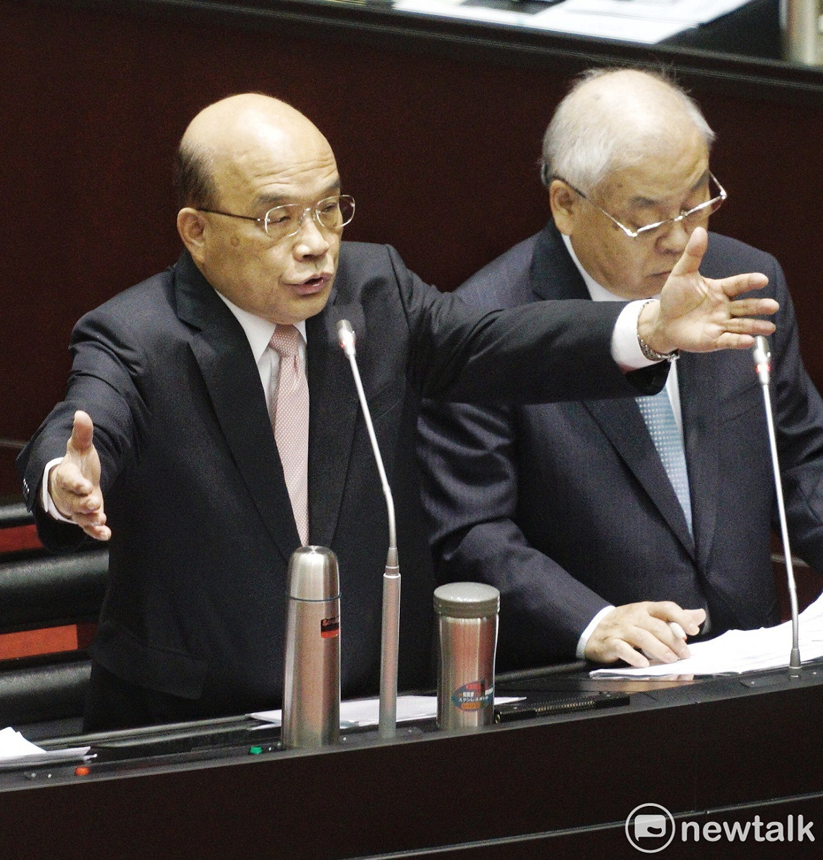 行政院長蘇貞昌在立院院會備詢。 圖：張良一/攝