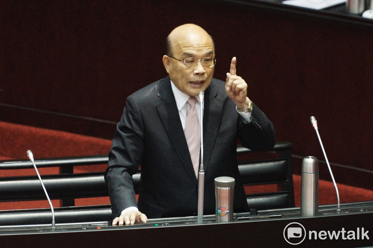 行政院長蘇貞昌在立院院會備詢。 圖：張良一/攝（資料照片）