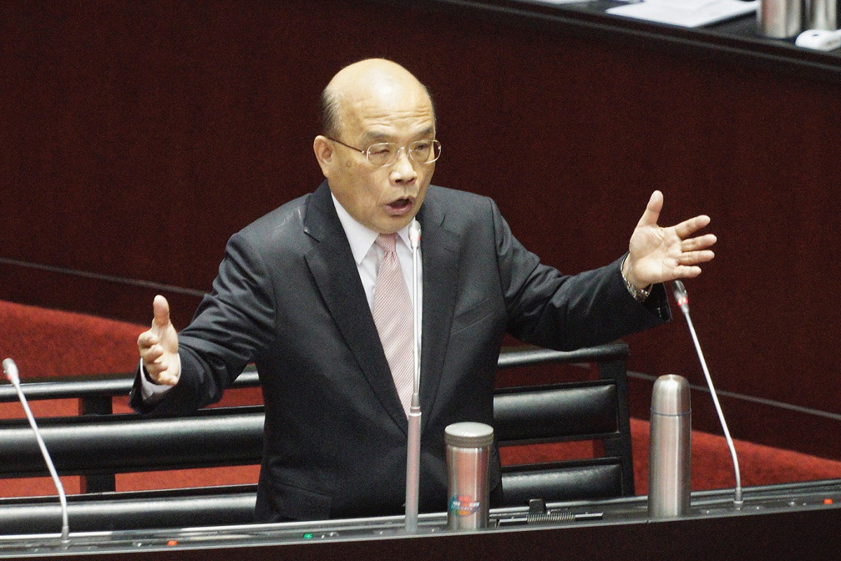 行政院長蘇貞昌在立院院會備詢。 圖：張良一/攝