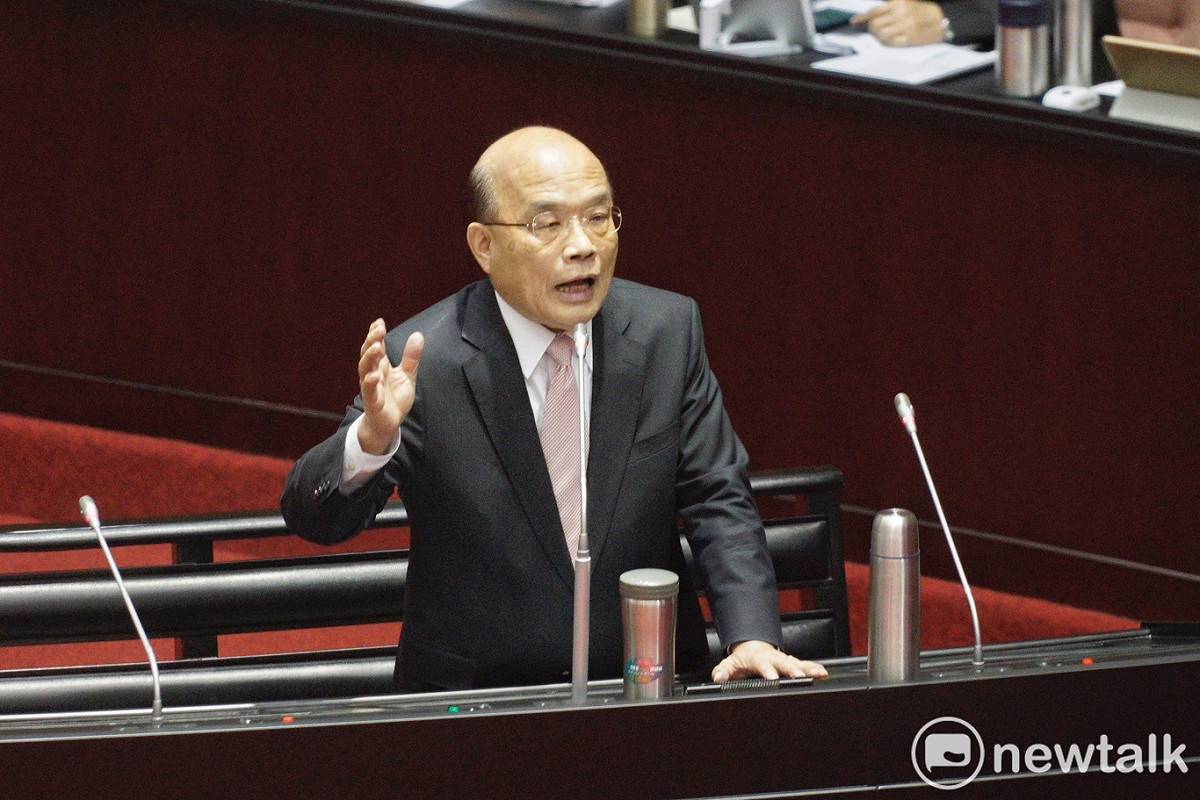 行政院長蘇貞昌在立院院會備詢。 圖：張良一/攝