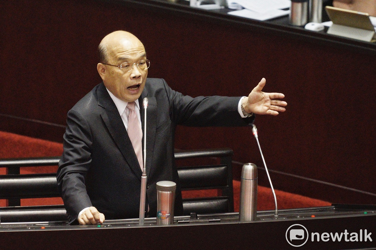 行政院長蘇貞昌在立院院會備詢。 圖：張良一/攝