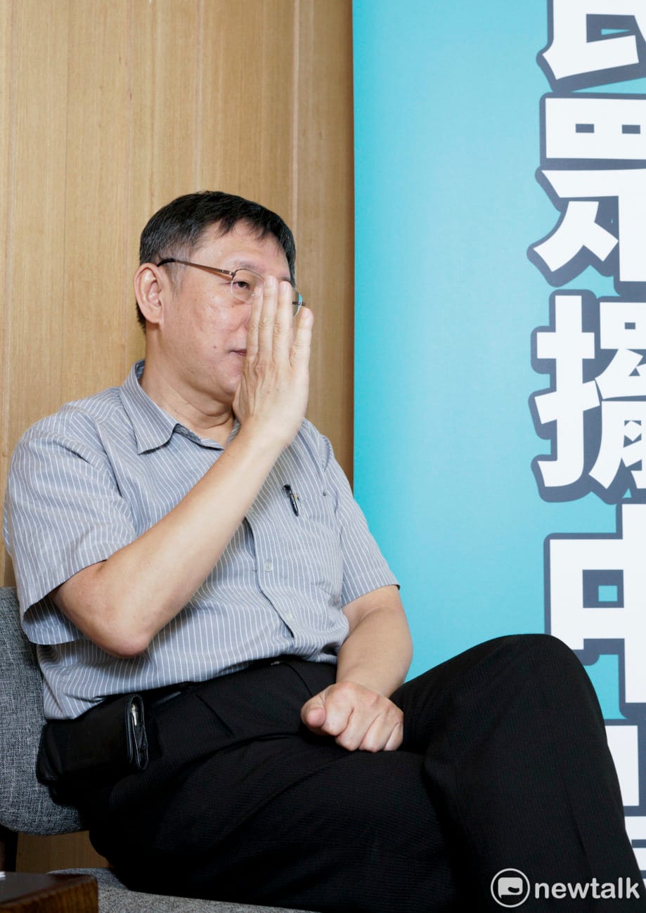 台北市長柯文哲接受新頭殼專訪。 圖：張良一 / 攝