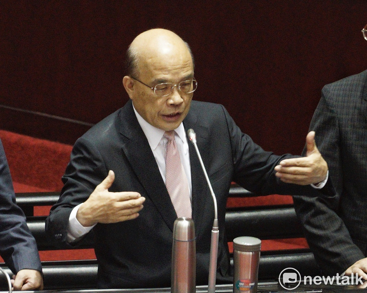 行政院長蘇貞昌在立法院院會備詢。 圖：張良一/攝