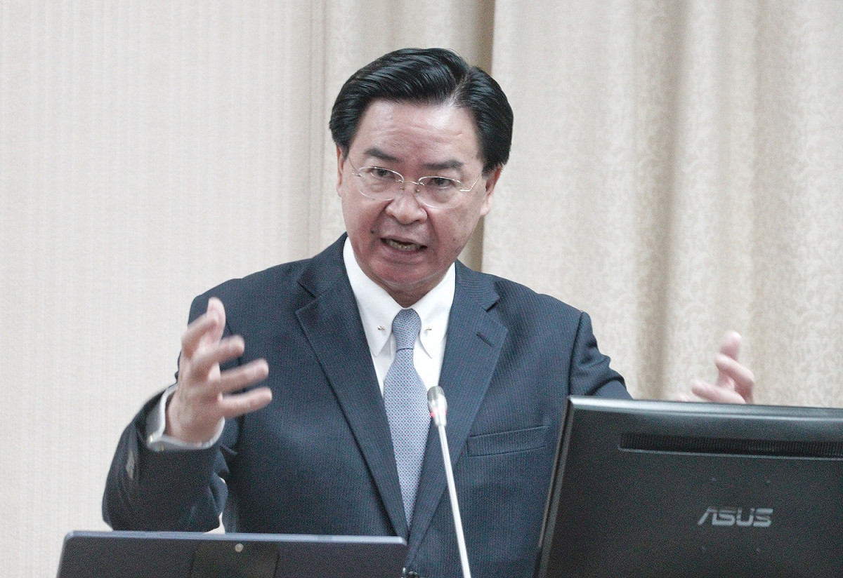 外交部長吳釗燮在立院外交及國防委員會備詢。 圖：張良一/攝（資料照片）