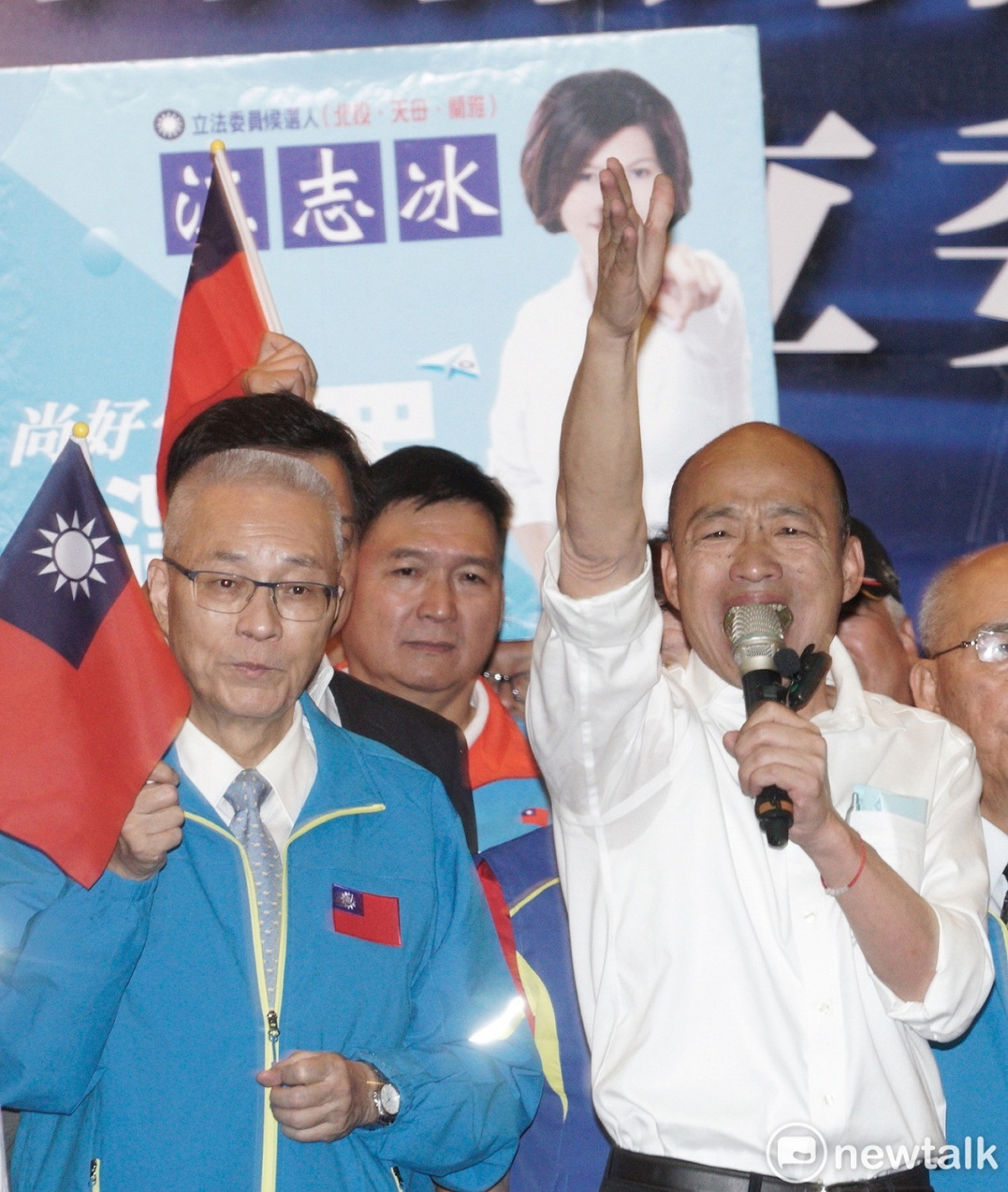 國民黨總統參選人韓國瑜昨(8日）晚出席台商大會爆粗口，「民進黨屁股幾根毛，我看得一清二楚。」 圖：張良一/攝
