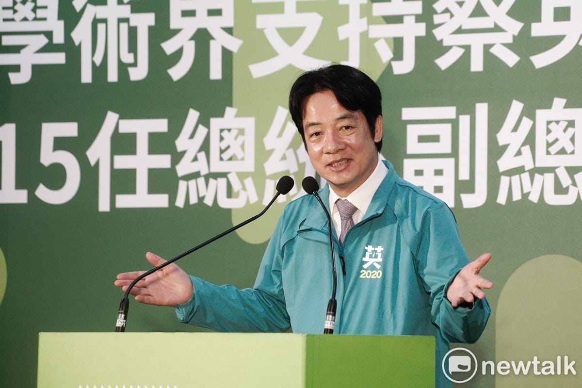 民進黨副總統參選人賴清德出席「海內外學術界支持蔡英文、賴清德擔任第15任總統、副總統連署行動記者會」。 圖：張良一/攝