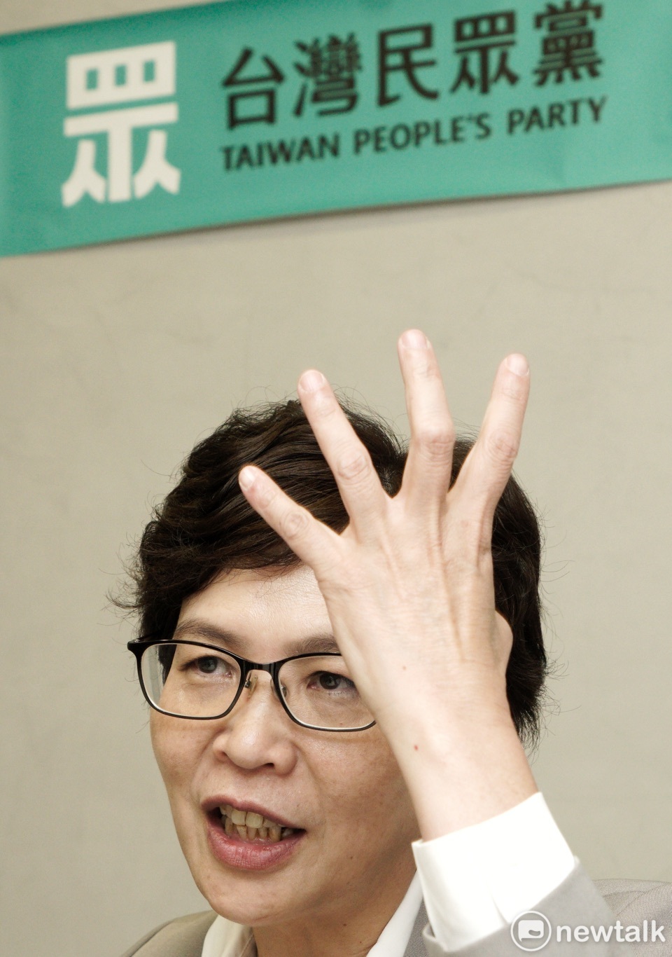 民眾黨不分區立委參選人蔡壁如接受新頭殼專訪。 圖：張良一 / 攝