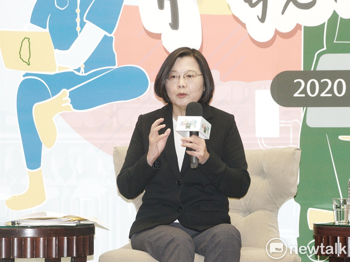 總統蔡英文出席「青聽我們說-2020總統大選青年論壇」活動。 圖：張良一/攝