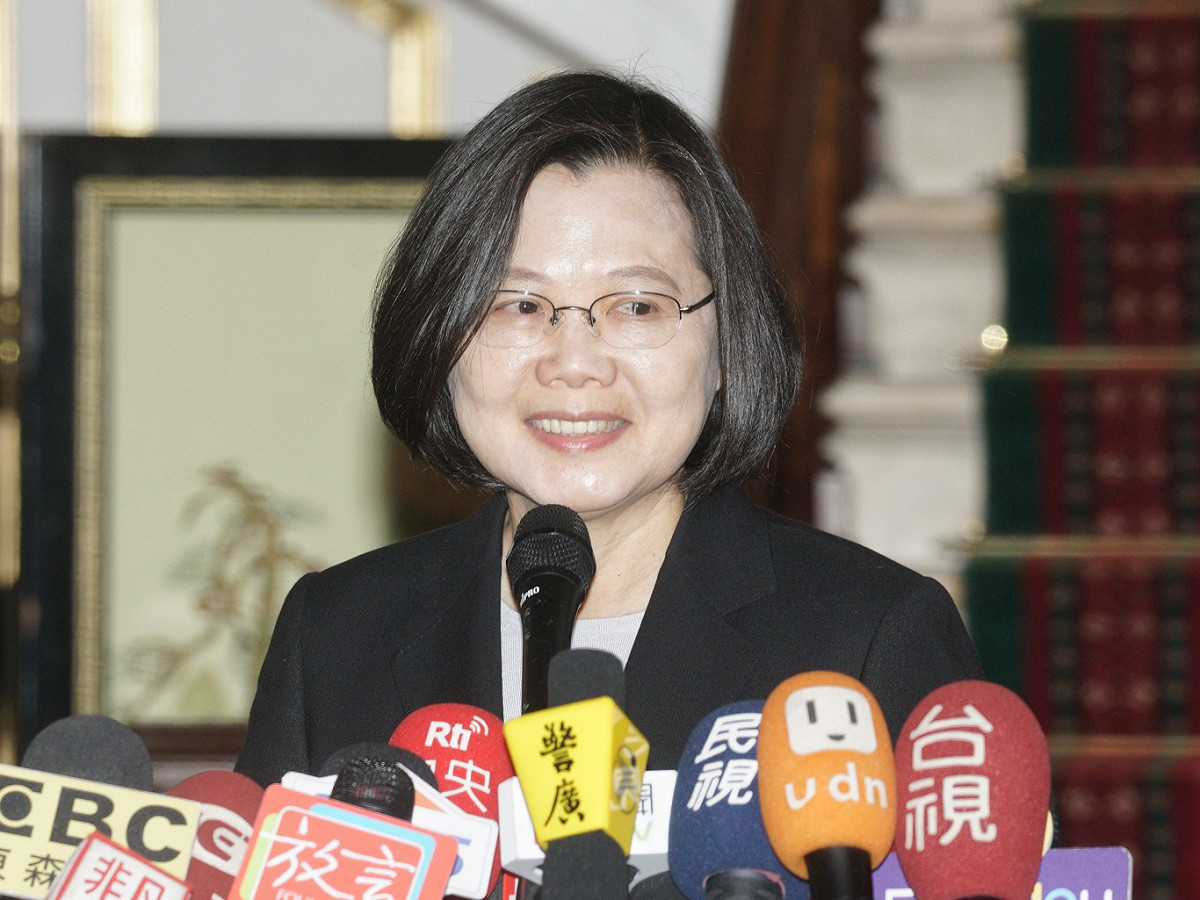 總統蔡英文受訪。 圖：張良一/攝