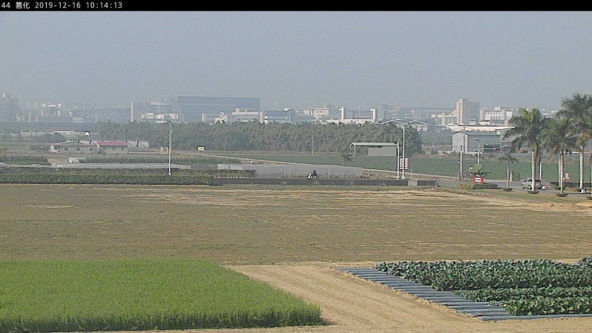 今天善化、台南測站達紅害等級(圖為善化測站監測畫面) 圖：取自環保署空氣品質監測網