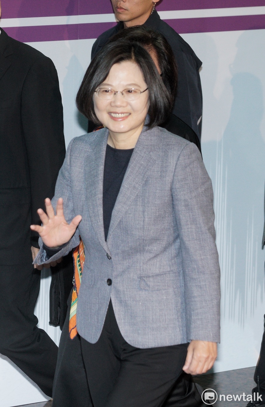 民進黨總統候選人蔡英文出席總統候選人政見發表會。 圖：張良一/攝