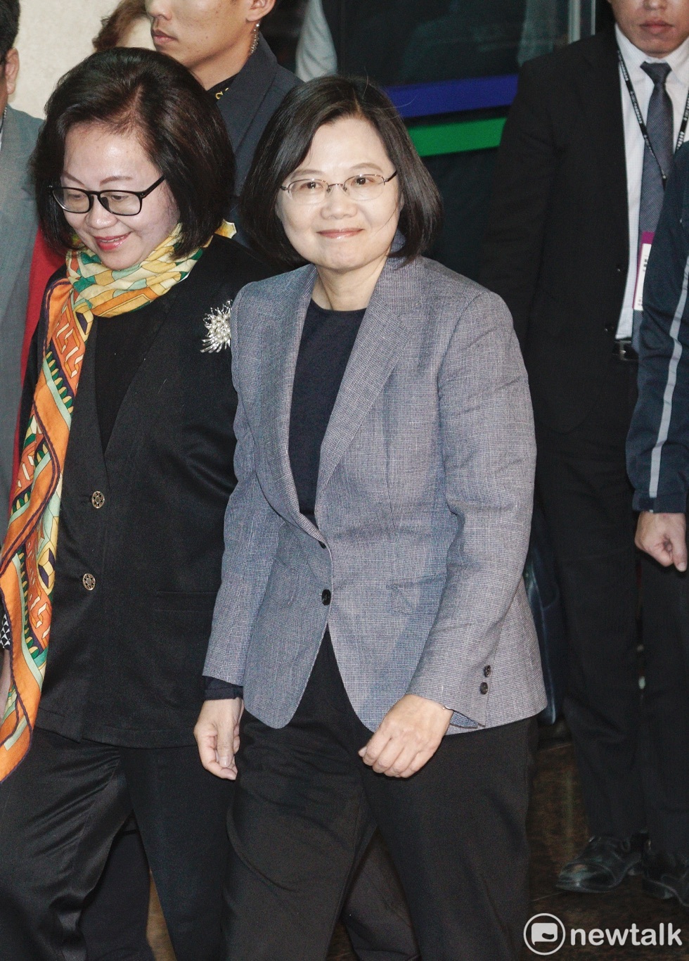 民進黨總統候選人蔡英文出席總統候選人政見發表會。 圖：張良一/攝
