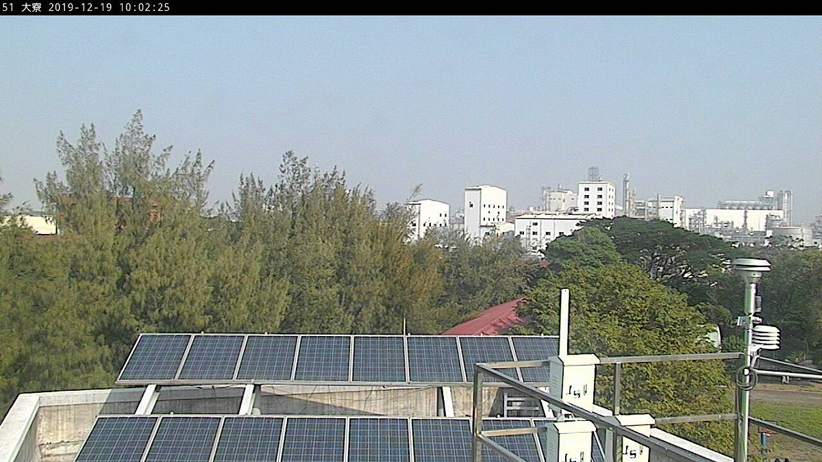 根據環保署空氣品質監測網監測結果指出，因擴散條件較差，南台灣17測站達「對敏感族群不健康」的橘色燈號(圖為大寮測站監測畫面) 圖：取自環保署空氣品質監測網