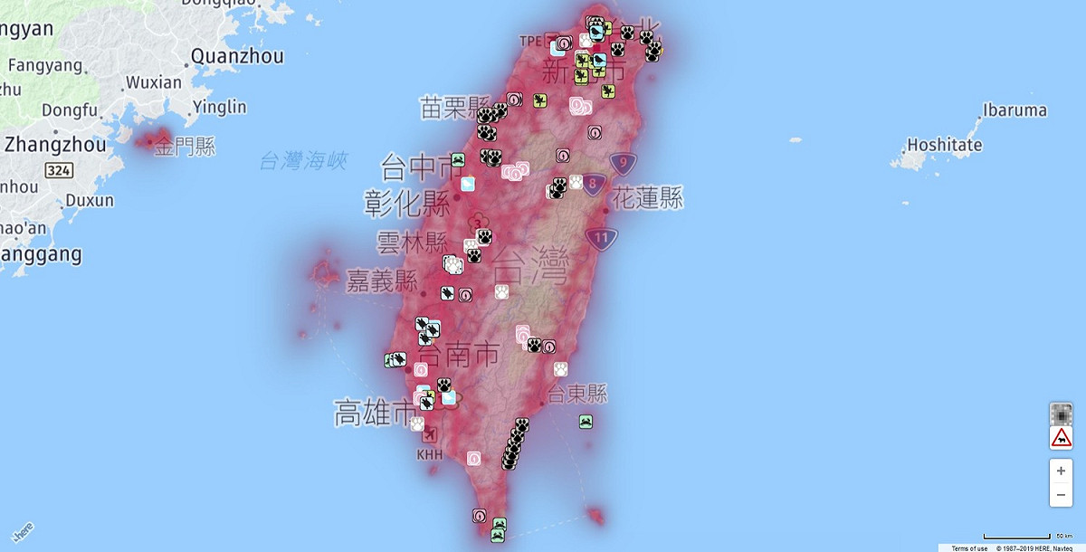 百大路殺熱點路段圖(吳冠錂 製) 圖：特生中心/提供