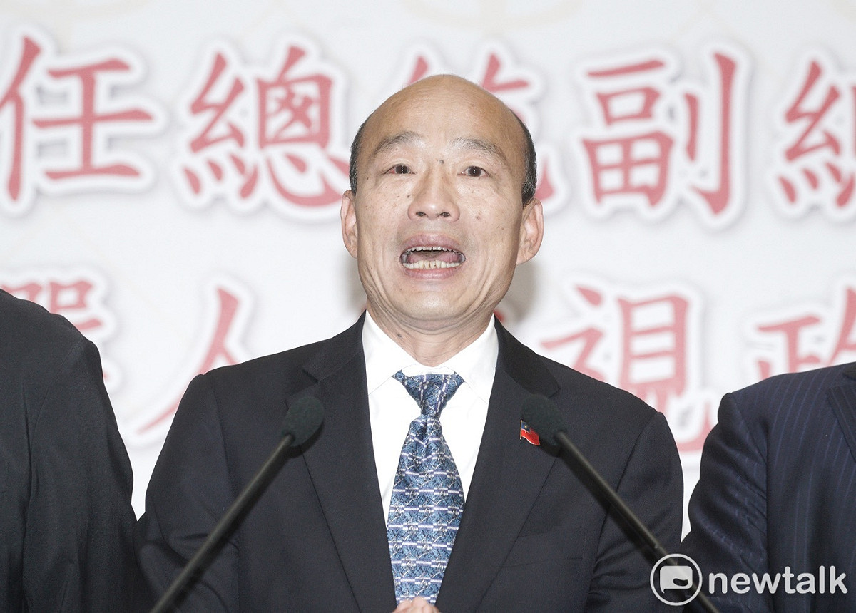 國民黨總統候選人韓國瑜出席總統候選人政見發表會。 圖：張良一/攝