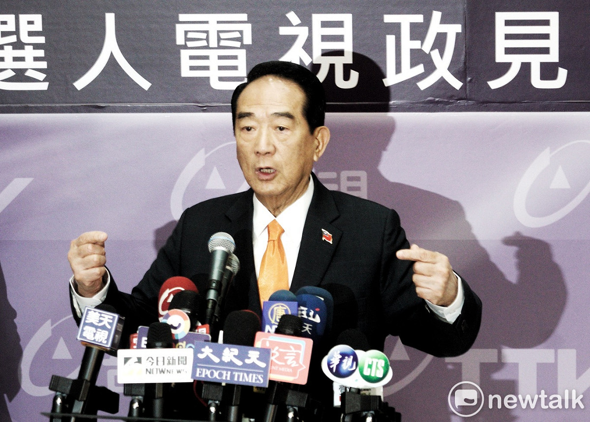 宋楚瑜說，對國家安全的事情，他跟任何人一樣，大家都關心台灣安全。 圖：張良一/攝