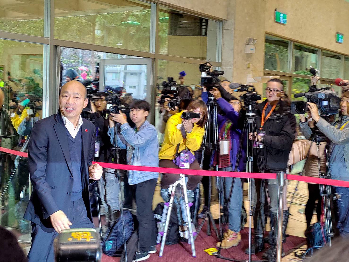 國民黨總統選人韓國瑜29日下午出席總統政見辯論會。 圖：黃建豪/攝（資料照）