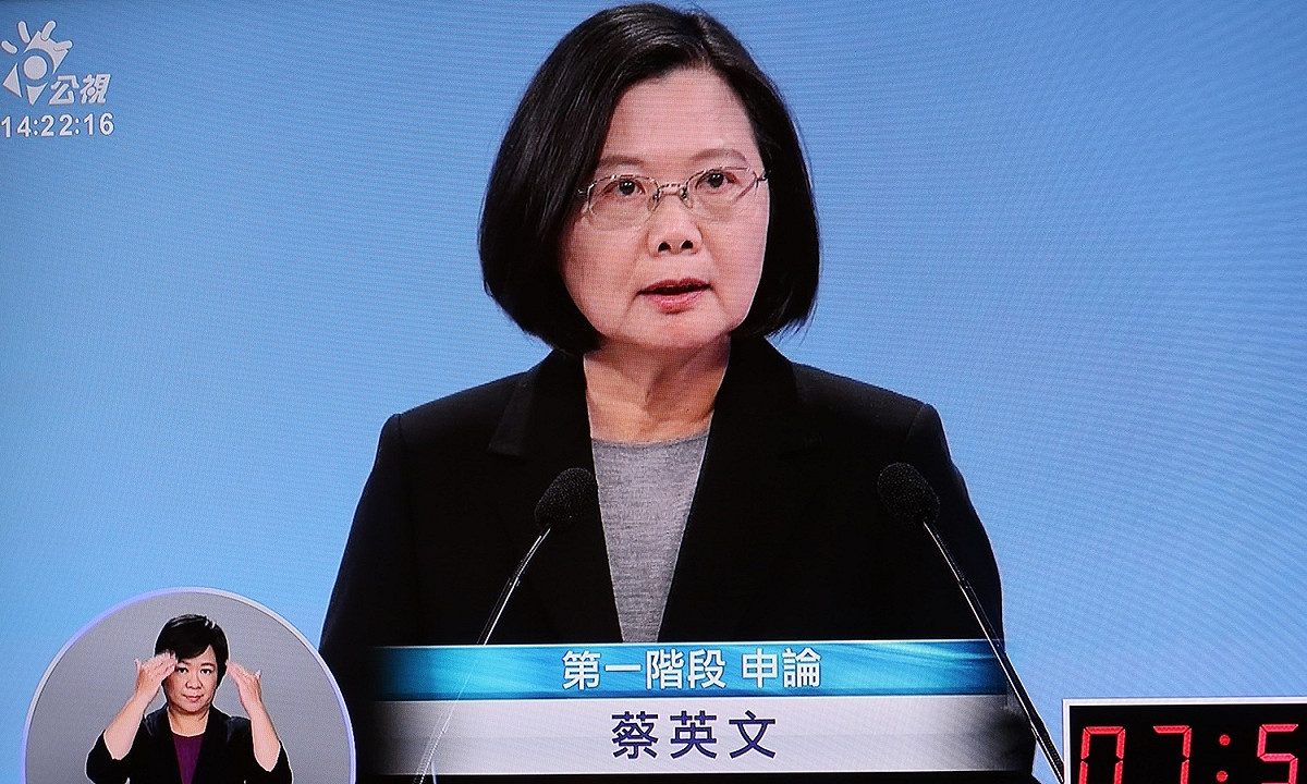 民進黨總統候選人蔡英文 圖：翻拍自公共電視
