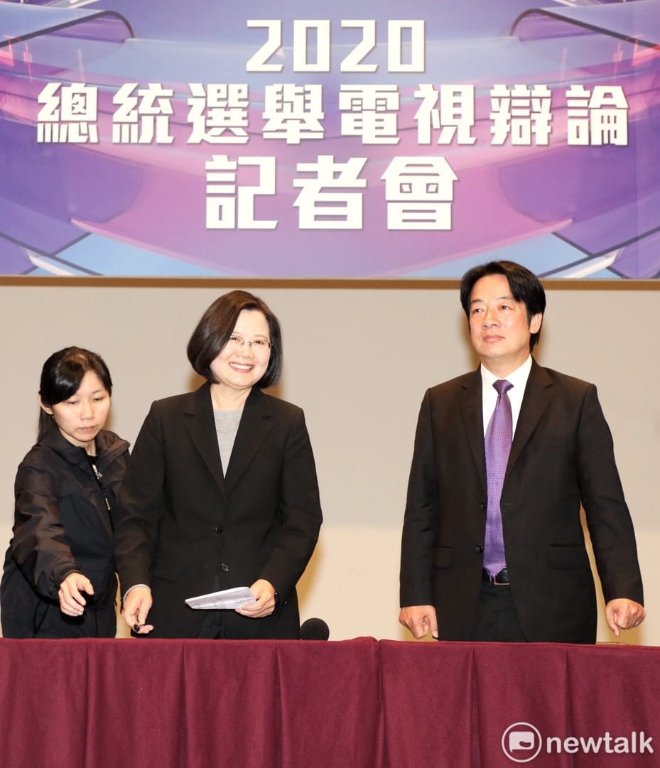 民進黨總統候選人蔡英文參加電視辯論會後受訪。 圖：張良一/攝