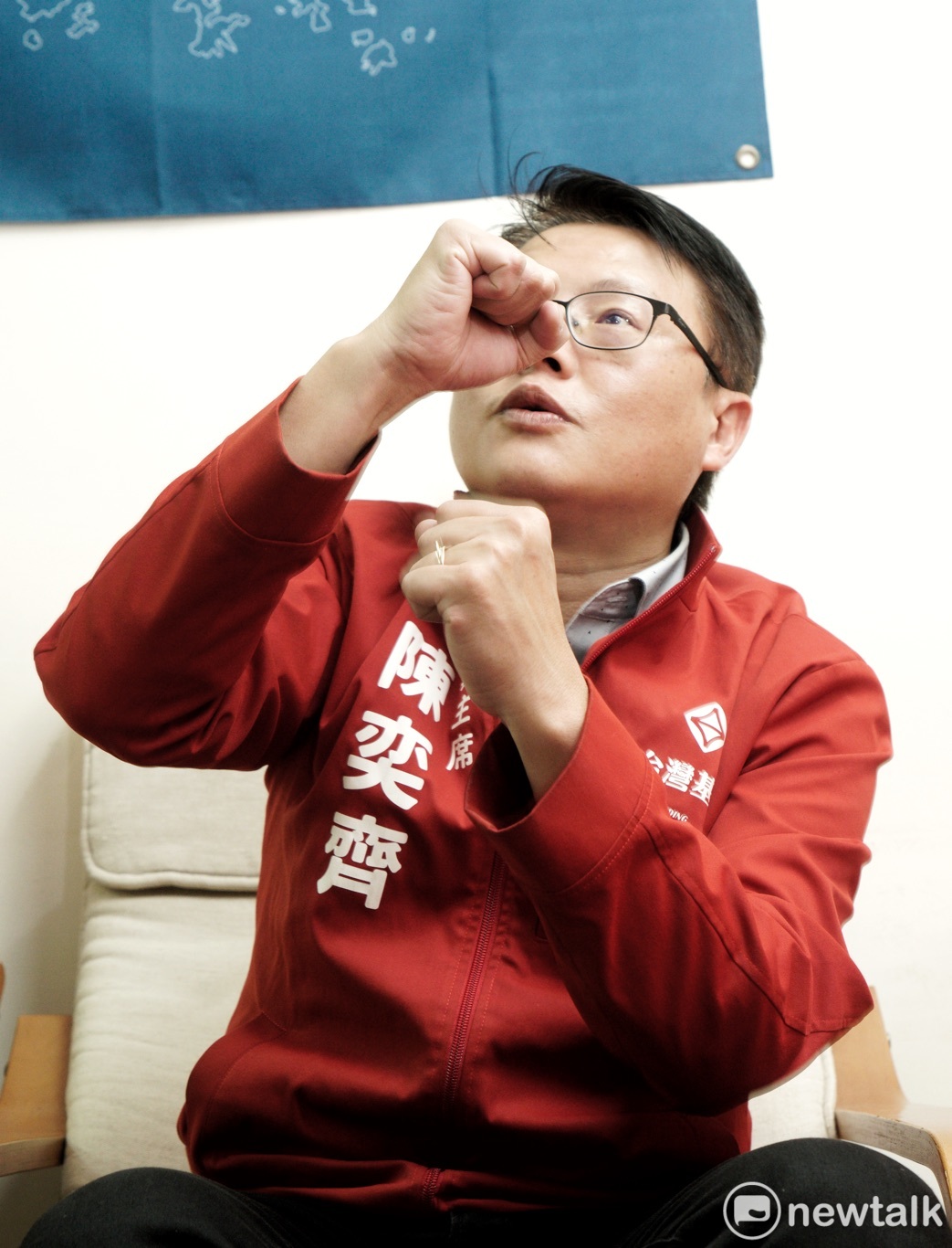台灣基進黨主席陳奕齊專訪。 圖：張良一/攝