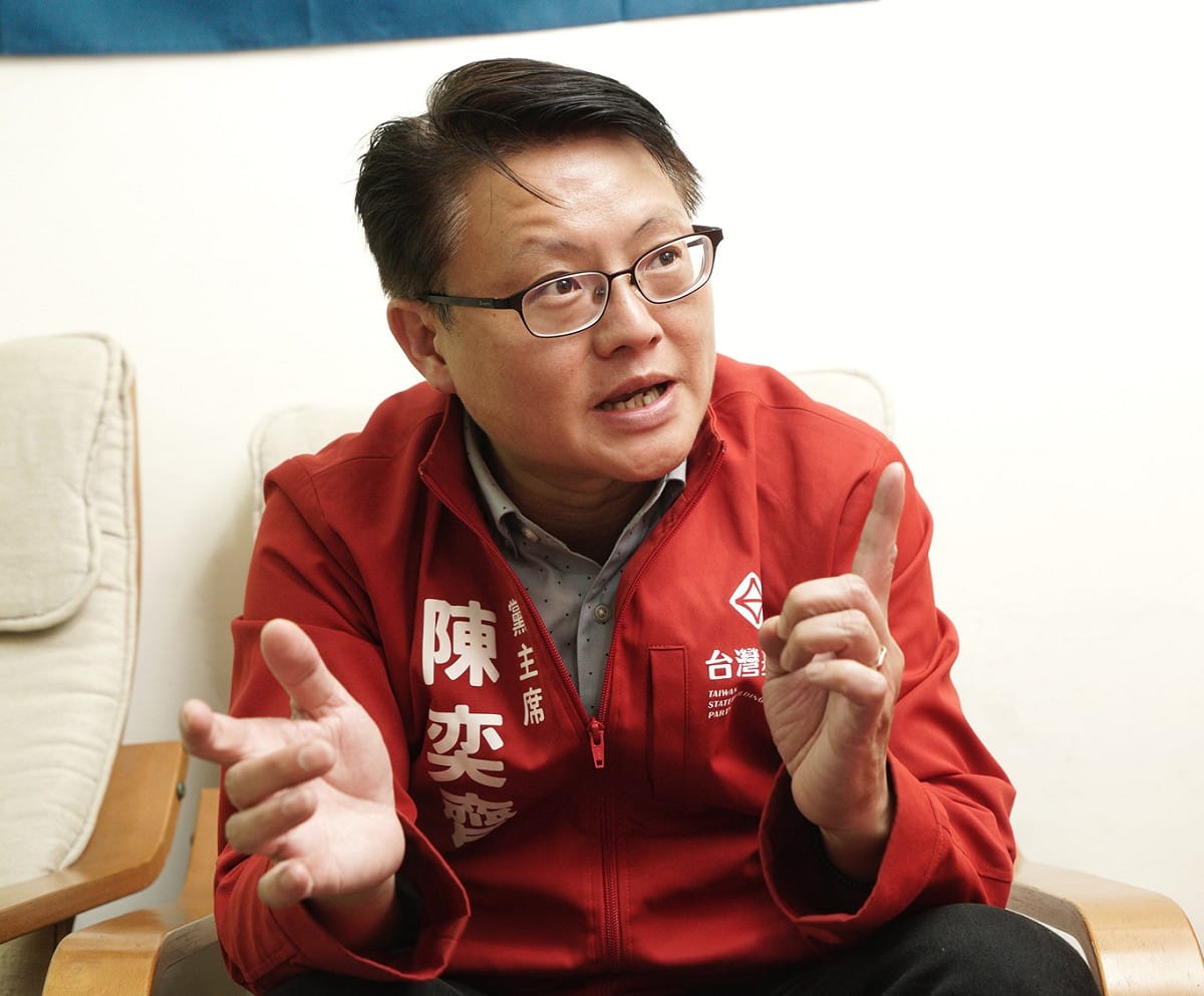 台灣基進黨主席陳奕齊專訪。 圖：張良一/攝