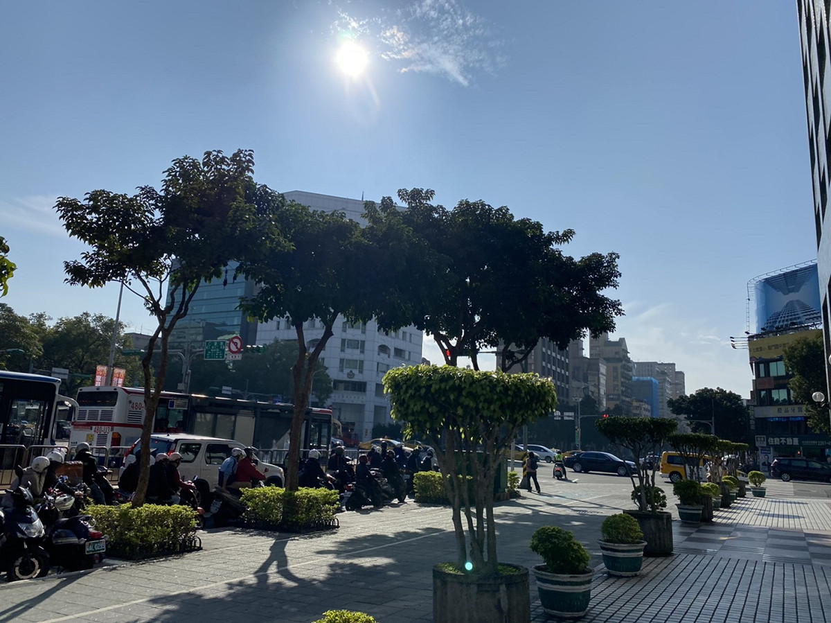 今（6）天全台各地以溫和穩定、多雲到晴的天氣型態為主，白天各地高溫約25至27度。 圖：閻芝霖/攝