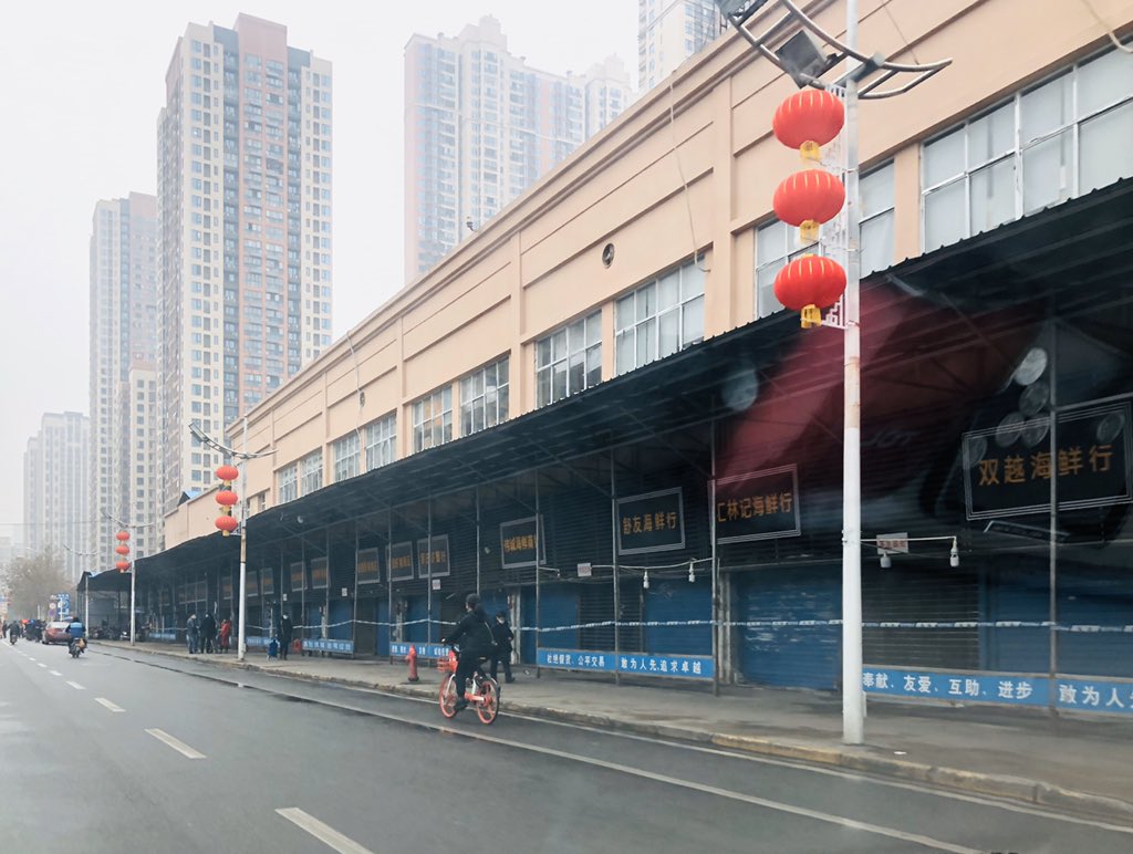 專家前往武漢肺炎的疫情發源地華南海鮮市場視察，親眼見證到環境真的非常糟，有許多老鼠及垃圾。 圖：翻攝推特（資料照）