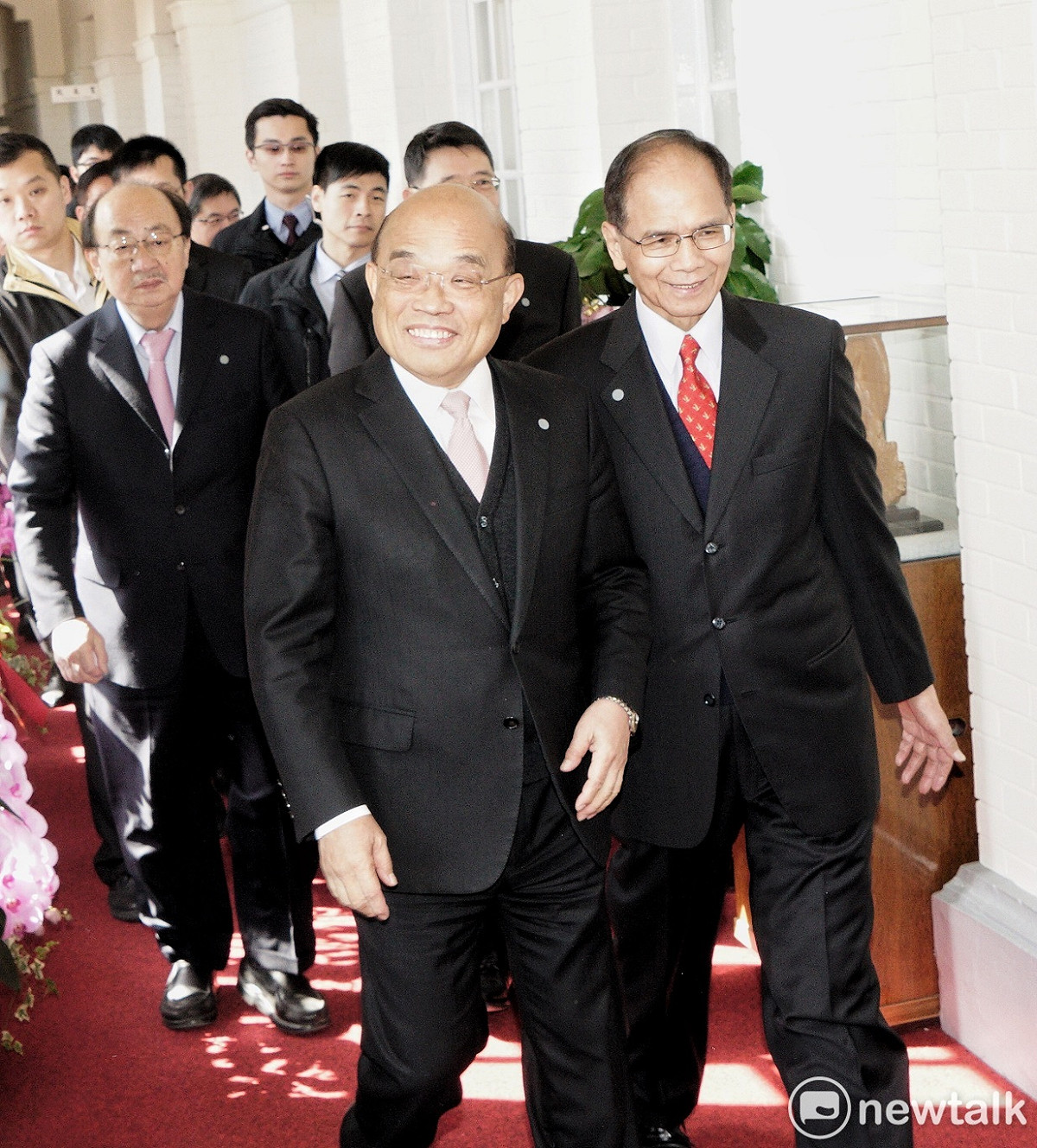 行政院長蘇貞昌拜會立法院長游錫堃。 圖：張良一/攝