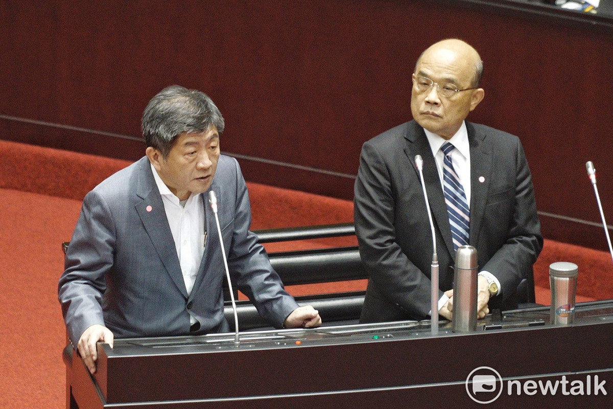 行政院長蘇貞昌、衛福部長陳時中今（17）天在立法院院會備詢。 圖：張良一/攝（資料照片）