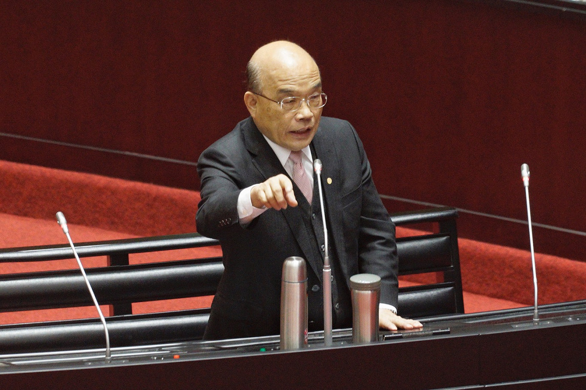 行政院長蘇貞昌在立院院會備詢。 圖：張良一/攝