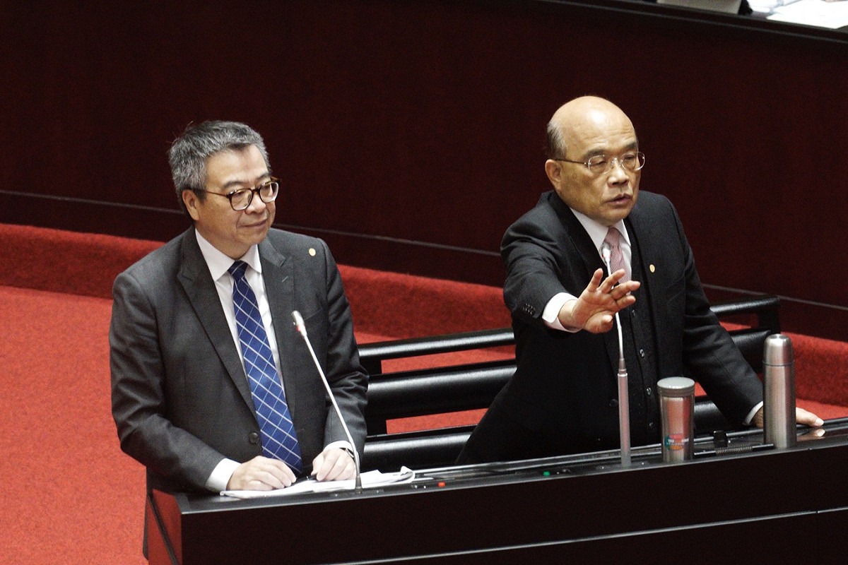 行政院長蘇貞昌備詢並回應。 圖：張良一/攝