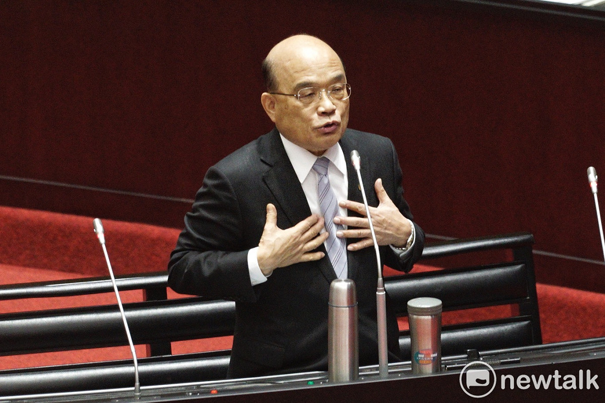 行政院長蘇貞昌在立院院會備詢。 圖：張良一/攝