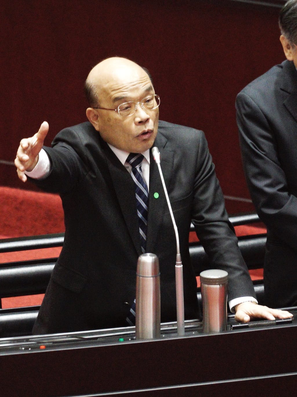 行政院長蘇貞昌在立院院會備詢。 圖：張良一/攝