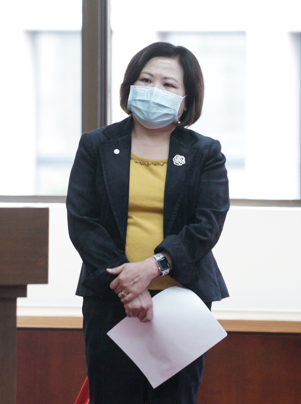 勞動部長許銘春在立院財委會備詢。 圖：張良一/攝