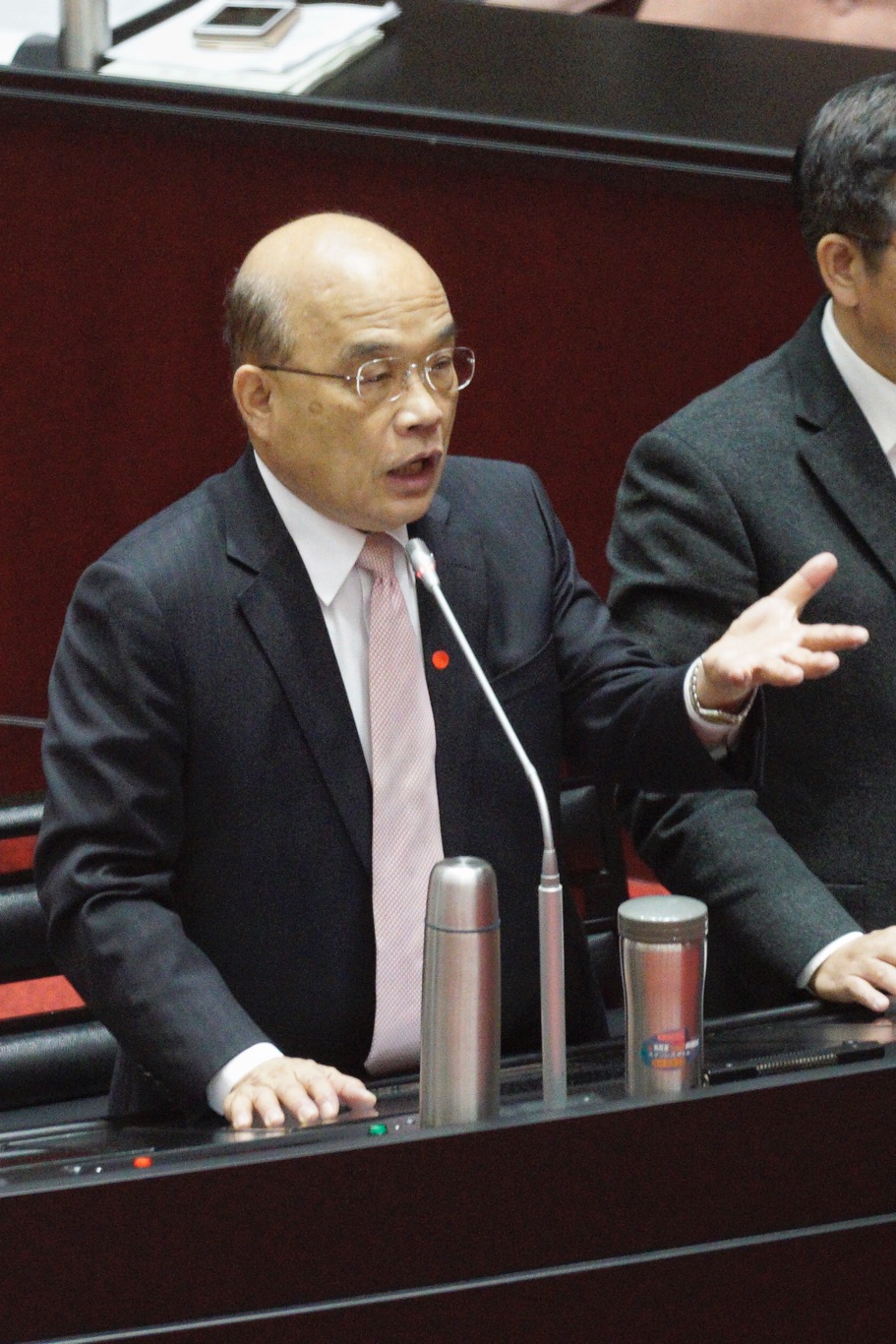 行政院長蘇貞昌在立院院會備詢。 圖：張良一/攝